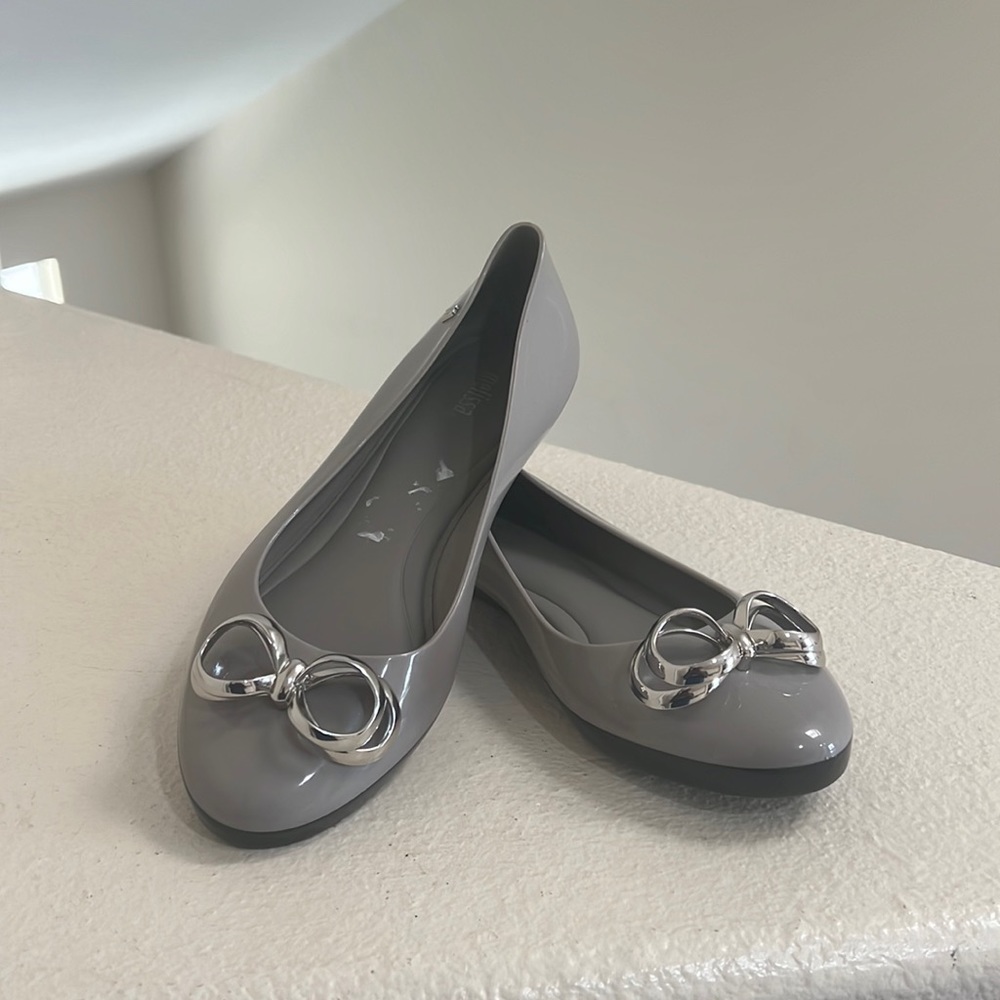 Melissa Space Love Bow Jelly Flat Slip On Ballet 8